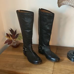 Frye Phillip Harness Knee High Leather Boot